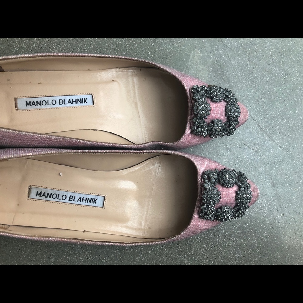 Manolo Blahnik hangisi flat pink 7